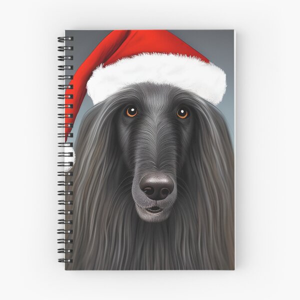 Item preview, Christmas Afghan Hound Wearing A Santa Hat designed and sold by ZenEverAI.