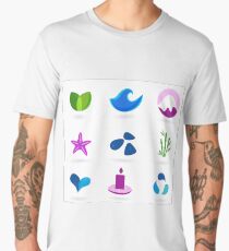 WELLNESS ICONS ON WHITE Men's Premium T-Shirt