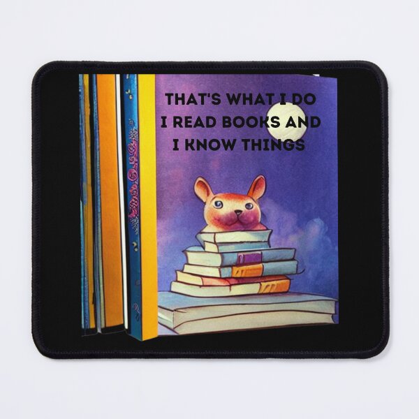 Item preview, Mouse "I read books and I know things" designed and sold by FineArtworld7.