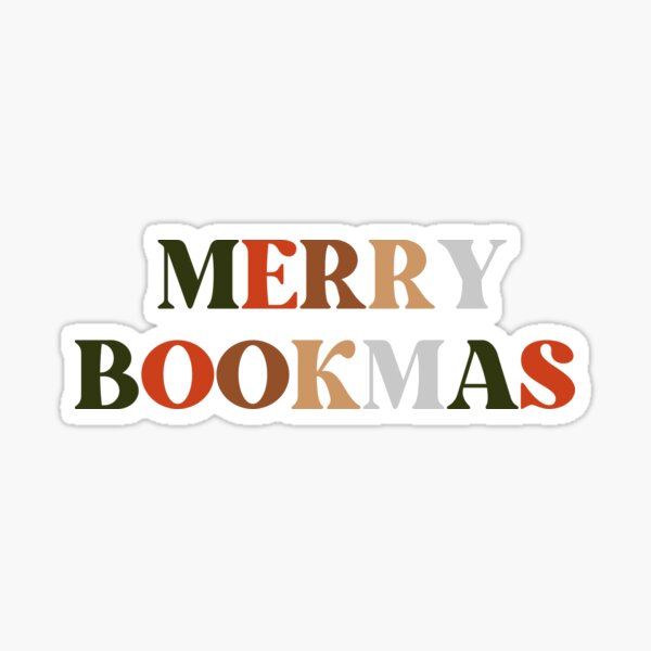 "MERRY BOOKMAS FOR BOOK LOVERS" Sticker for Sale by The Bookworm Store ...