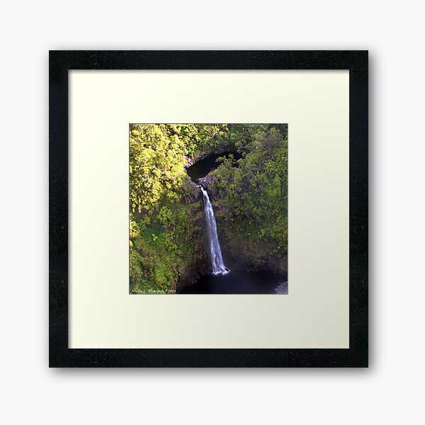 Island Waterfall Framed Art Print
