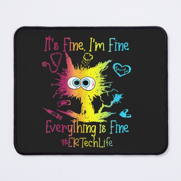 Item preview, Funny Cat shirt, It's Fine I'm Fine Everything Is Fine Cat T-Shirt designed and sold by Glitche-Shop.