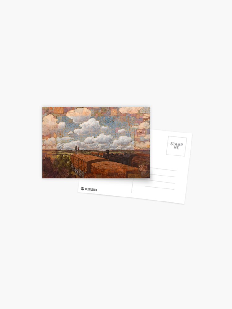 Thumbnail 1 of 2, Postcard, pancakes (boxcar robot) designed and sold by marcelguldemond.