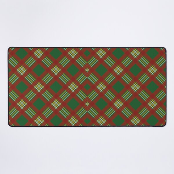 Item preview, Red and Green Four Lines Symmetry Diagonal Checked Square Diamond Geometric Christmas Pattern designed and sold by Moyanana.