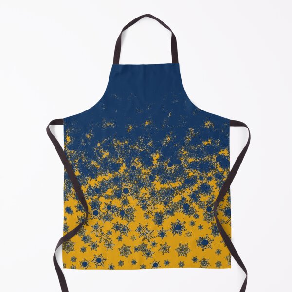 Item preview, Blizzard - Blue snowflakes on a yellow background designed and sold by illustratious.