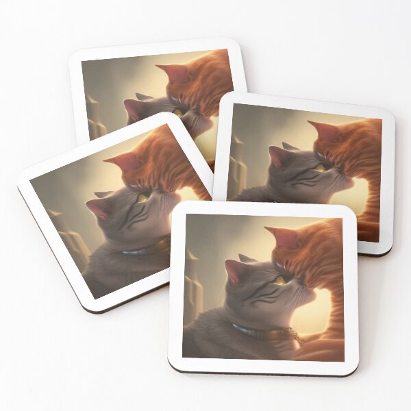 Item preview, Cats Kissing.  Kissing Animals designed and sold by LeanDesigns.