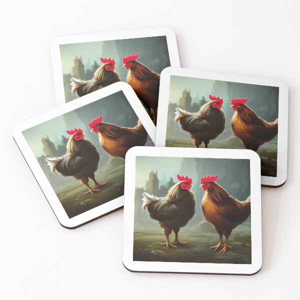 Item preview, Chickens Kissing.  Kissing Animals designed and sold by LeanDesigns.