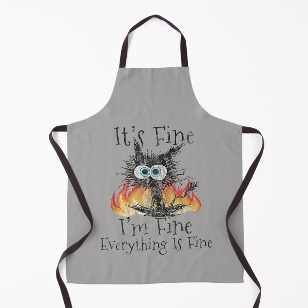 Item preview, Funny Cat shirt, It's Fine I'm Fine Everything Is Fine Cat T-Shirt designed and sold by Glitche-Shop.