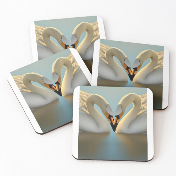 Item preview, Swans Kissing.  Kissing Animals designed and sold by LeanDesigns.