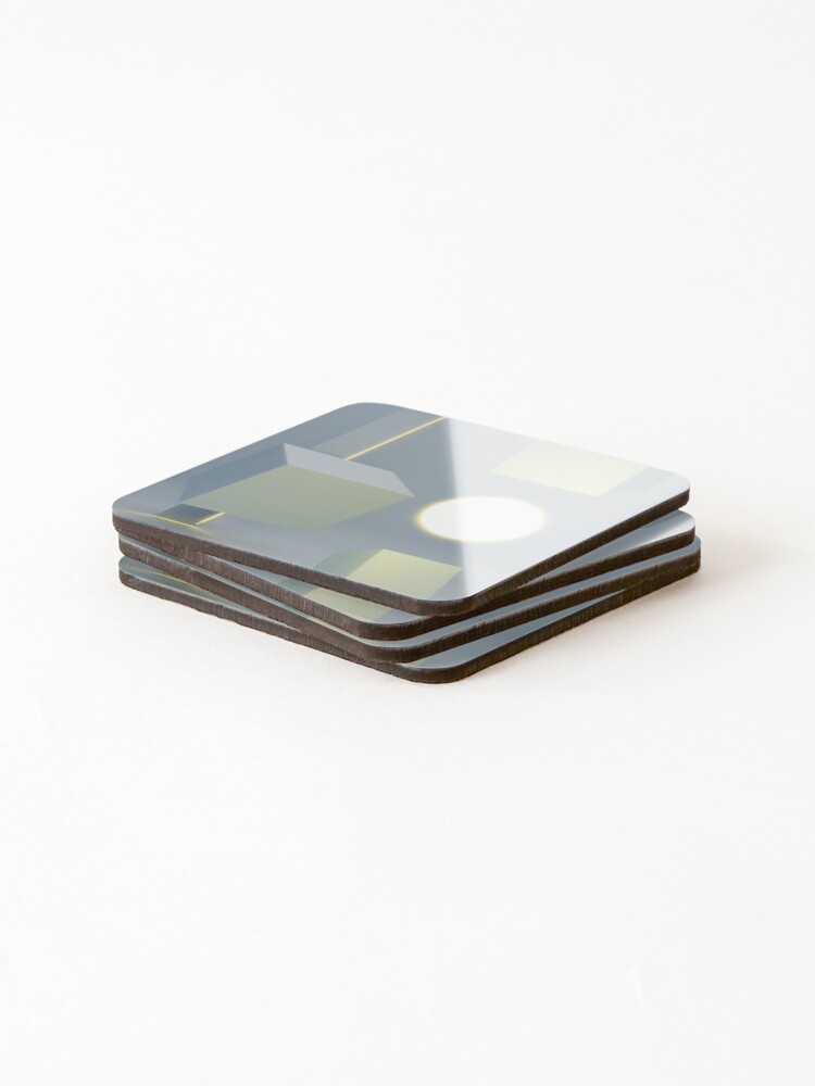 Thumbnail 4 of 5, Coasters (Set of 4), Blue Composition designed and sold by Raphoto1.