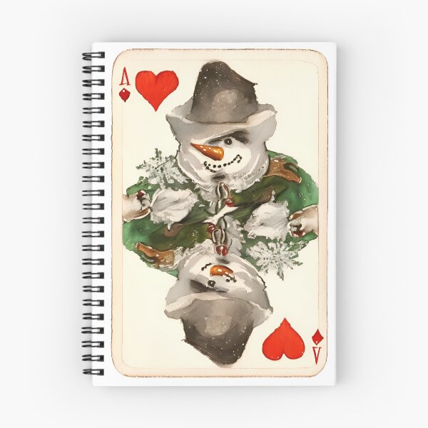 Item preview, Vintage Playing Card Christmas Snowman Winter Design Artwork designed and sold by StickerBird.