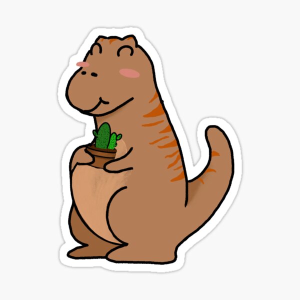 Dino Dan and Plant Sticker