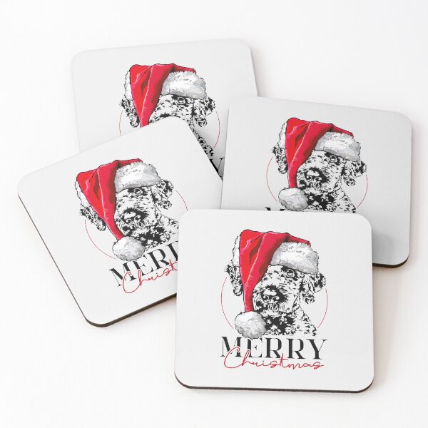 Item preview, Santa Lagotto Romagnolo Merry Christmas dogs designed and sold by dogarts.