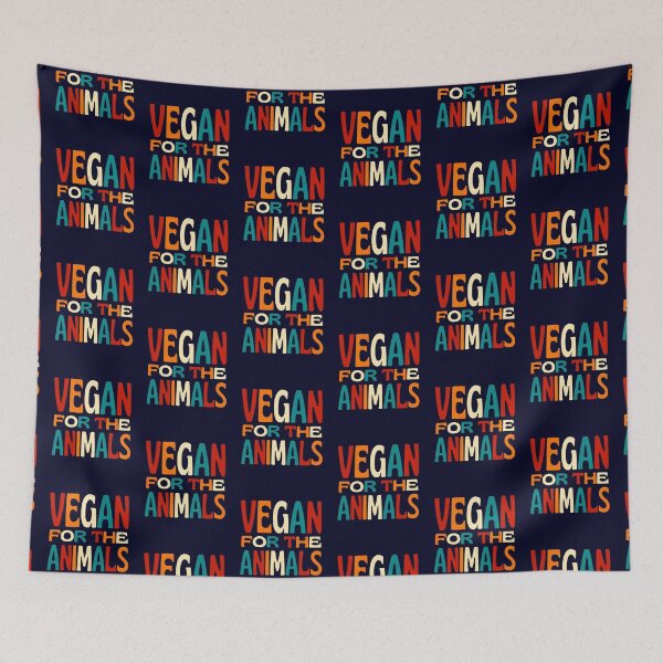 Item preview, Vegan For The Animals - Retro designed and sold by GreenSlate.