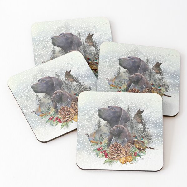 Item preview, German Shorthaired Pointer in winter  designed and sold by TammyHunterArt.