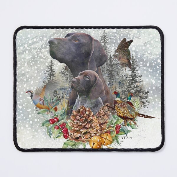 Item preview, German Shorthaired Pointer in winter designed and sold by TammyHunterArt.