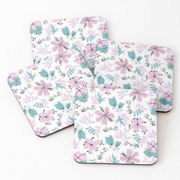 Item preview, Our Hidden Love-Garden (pink-turquoise) designed and sold by Dorina Larsdotter.