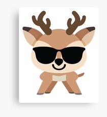 Reindeer Emoji Canvas Print