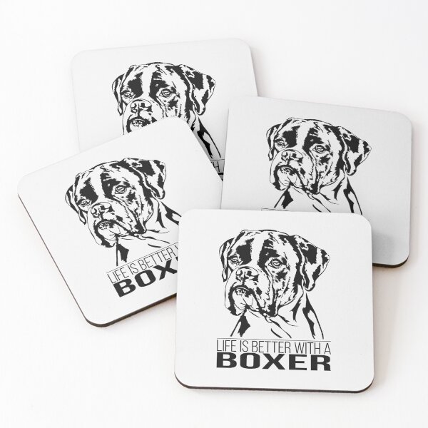 Item preview, Boxer dog life is better dog saying designed and sold by dogarts.