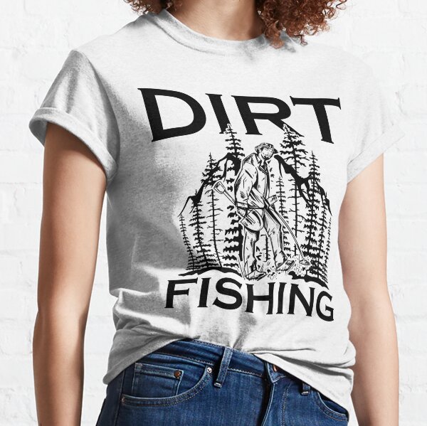 Womens Women's Magnet Fishing Dirt Fishing Treasure Hunting V-Neck T-Shirt