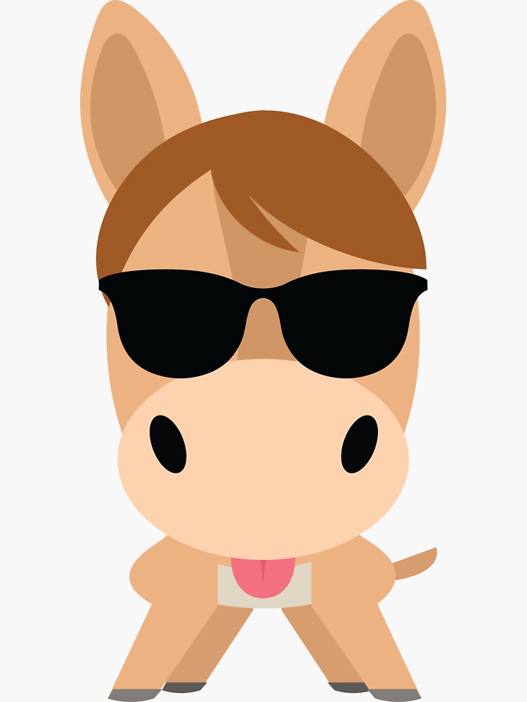 "Donkey Emoji " Sticker for Sale by HippoEmo Redbubble