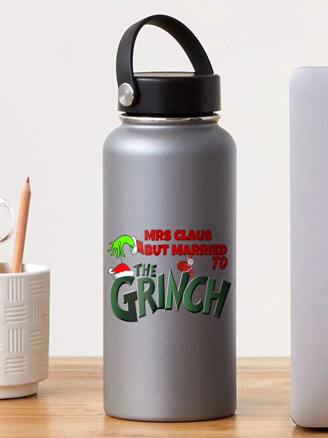 16 oz Mrs. Claus but Married to the Grinch Frosted Tumbler with