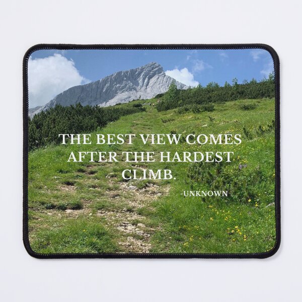 Item preview, Hardest Climb Motivational Poster Quote designed and sold by Nm8orArt.