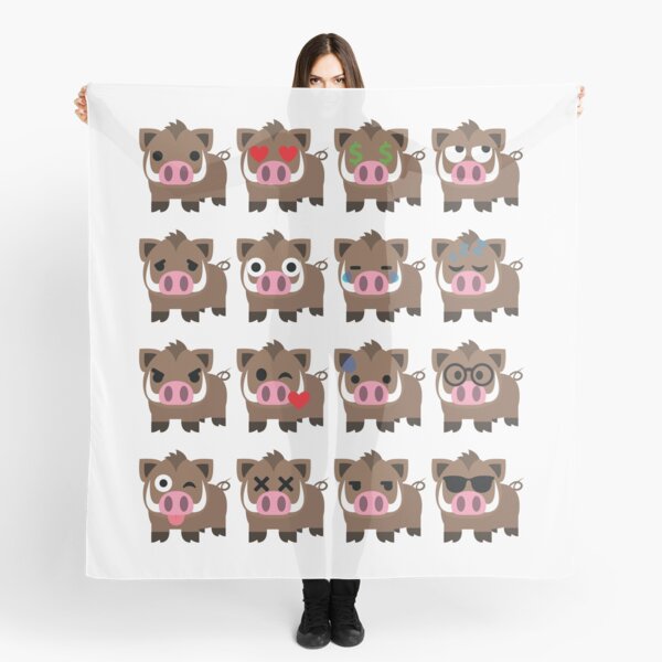 Wild boar Emoji Scarf