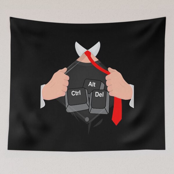Item preview, Ctrl Alt Del Computer It Hacker Code designed and sold by MooonTees.