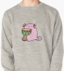 Sudadera sin capucha Axolotl tocando el djembe