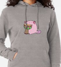 Axolotl Playing the Djembe Lightweight Hoodie