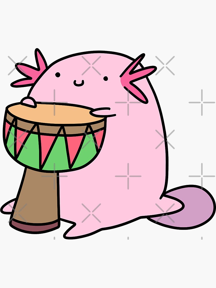 Axolotl Playing the Djembe by SaradaBoru