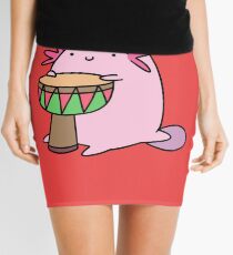 Axolotl Playing the Djembe Mini Skirt