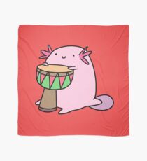 Axolotl Playing the Djembe Scarf