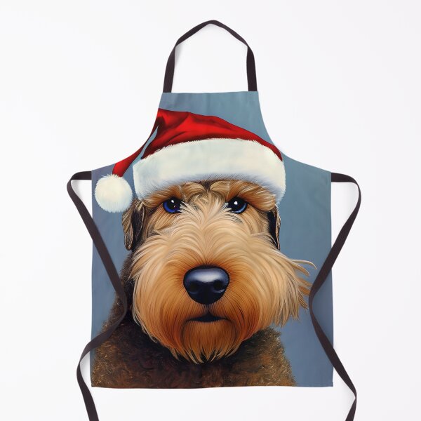 Artikelvorschau, Weihnachtsairedale-Terrier, der einen Sankt-Hut trägt entworfen und verkauft von ZenEverAI.