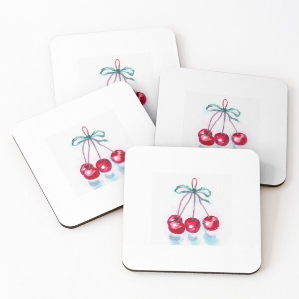 Item preview, Christmas cherries watercolor  designed and sold by Yoda-Kaku.