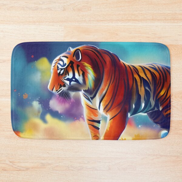 Aperçu de l'œuvre AI Generated Art, Tiger, aquarelle créée et vendue par ACC .