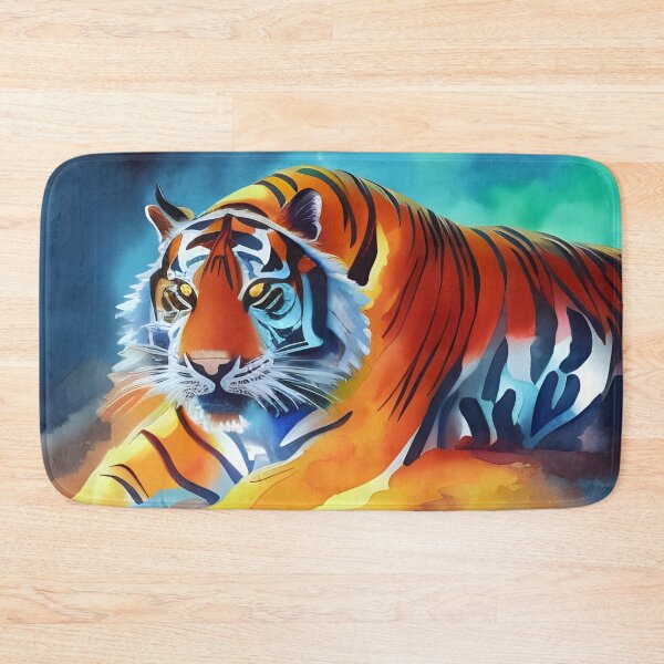 Aperçu de l'œuvre AI Generated Art, Tiger, aquarelle 2 créée et vendue par ACC .