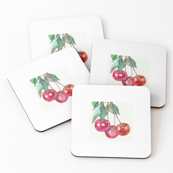 Item preview, Christmas cherry watercolor  designed and sold by Yoda-Kaku.
