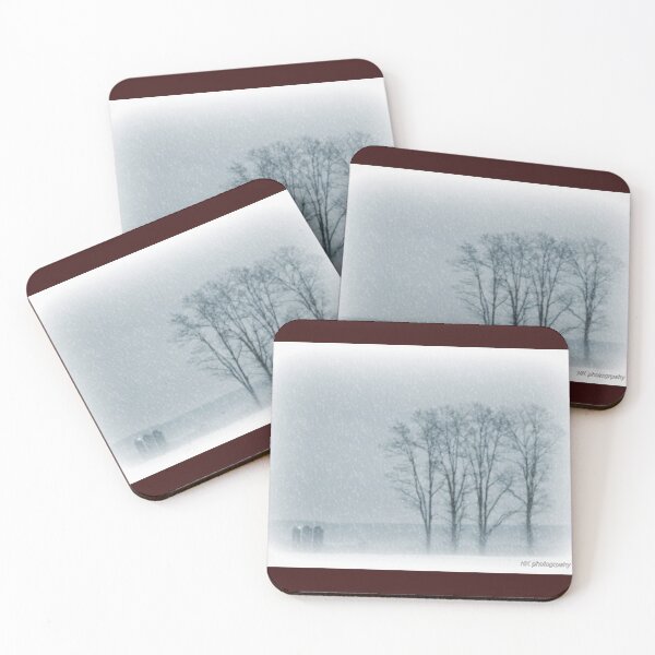 Item preview, Winter farm landscape in white designed and sold by Nicholes  Dream Visions.
