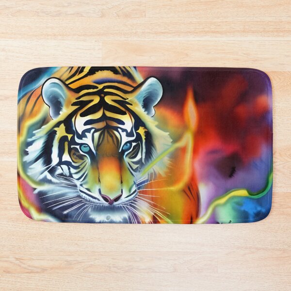 Aperçu de l'œuvre AI Generated Art, Tiger, aquarelle 4 créée et vendue par ACC .