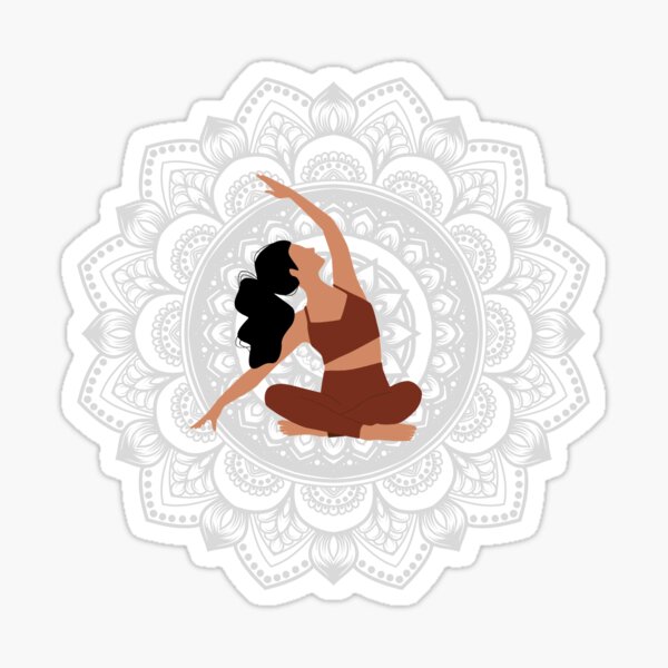 Yoga in Mandala  Sticker