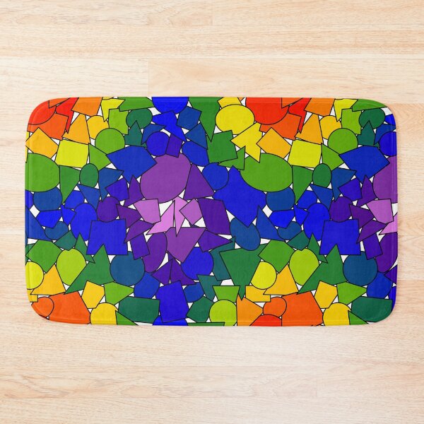 Item preview, Rainbow Overlapping Shapes w/ white background  designed and sold by The-Floral-One.