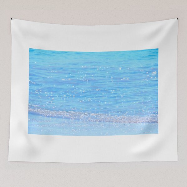 Item preview, Blue Glittering Ocean Waves, Ocean Shore designed and sold by newburyboutique.