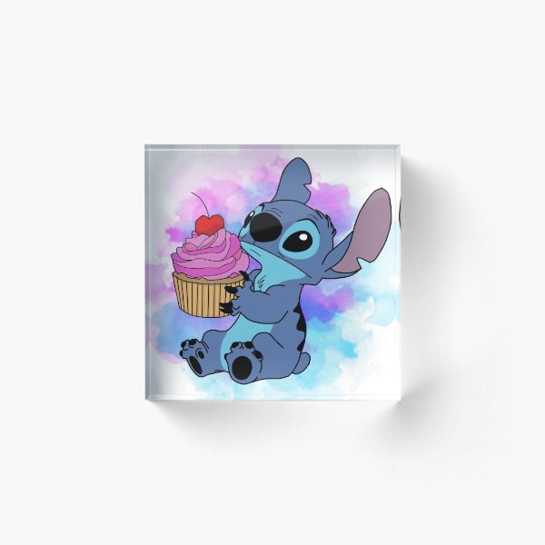 Stitch Cupcake Acrylic Block