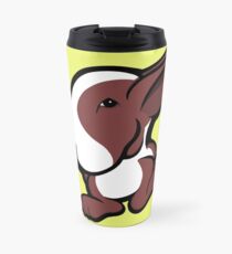 English Bull Terrier Stroll Brown and White Thermobecher