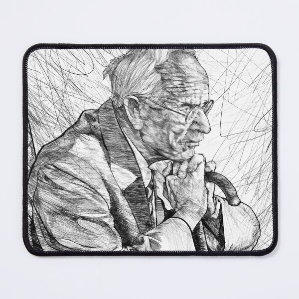 Item preview, CARL JUNG black and white pencil portrait designed and sold by lautir.