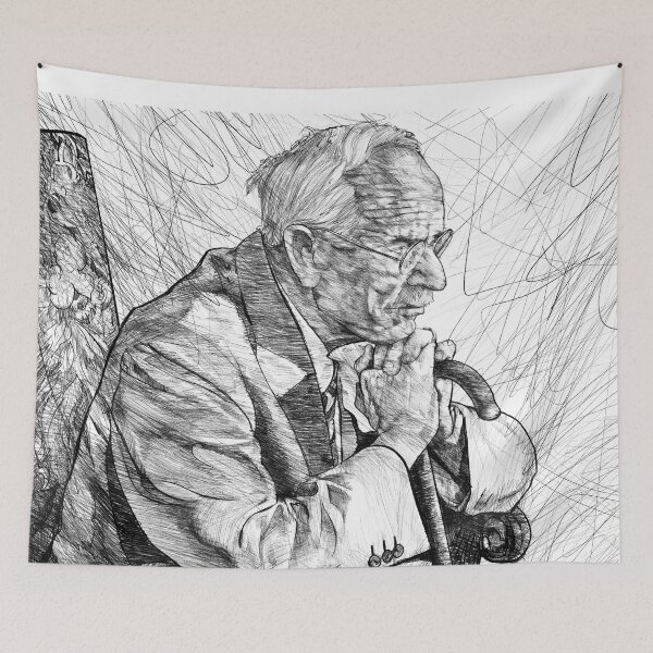 Item preview, CARL JUNG black and white pencil portrait designed and sold by lautir.