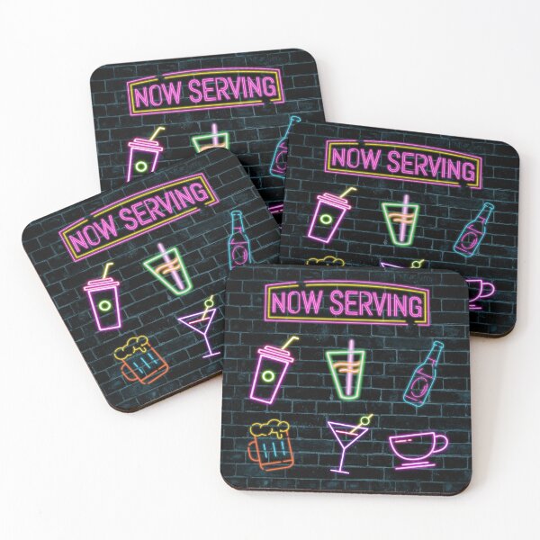 Item preview, Now serving - Neon bar dark designed and sold by Disturbing Wonderland.