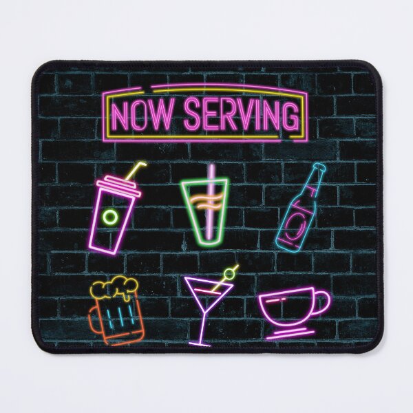 Item preview, Now serving - Neon bar dark designed and sold by Disturbing Wonderland.